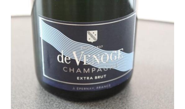 6 flessen à 75cl champagne De Venoge, Extra Brut